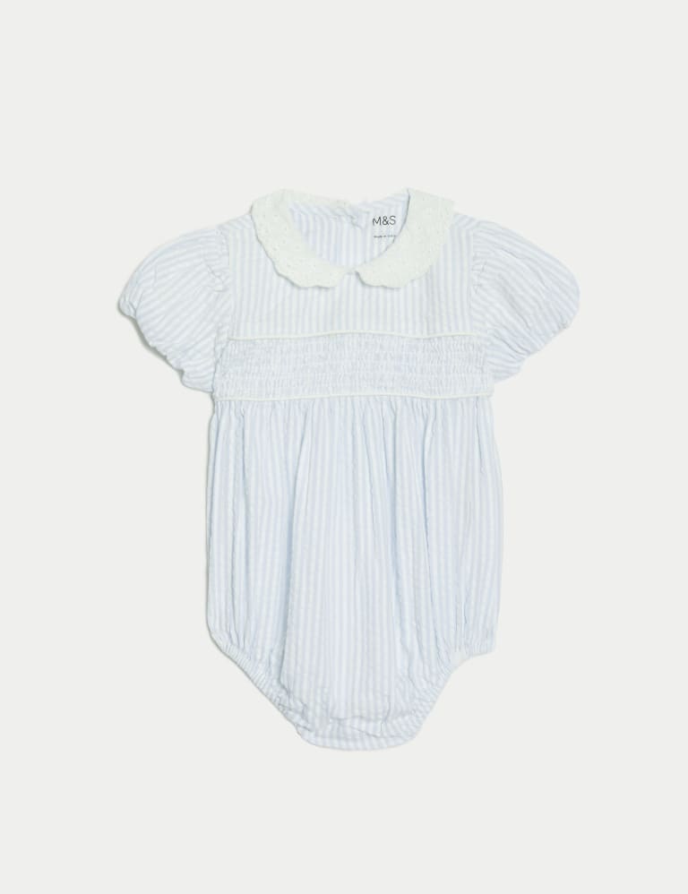 Pure Cotton Striped Romper (0-3 Yrs) 2 of 5