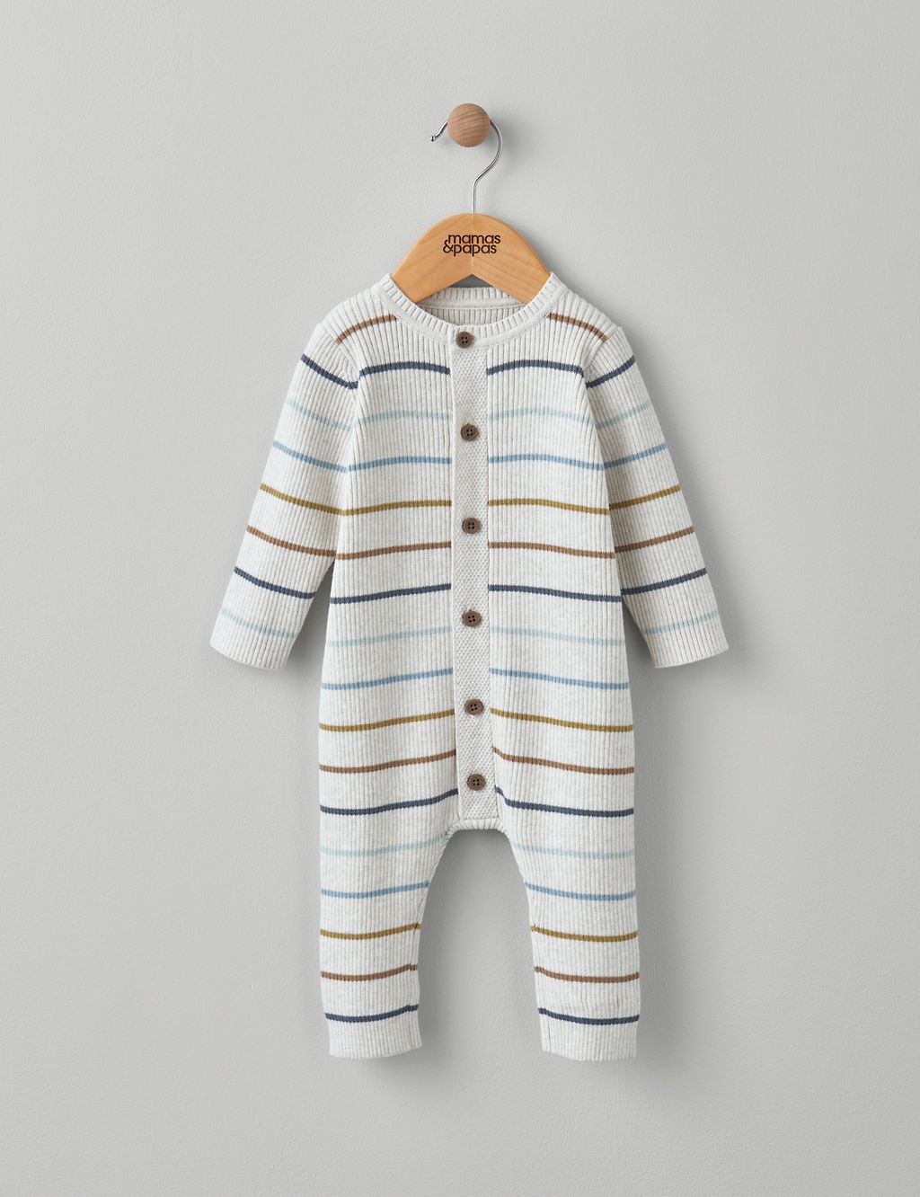 Pure Cotton Striped Romper (7lbs-12 Mths) 3 of 3