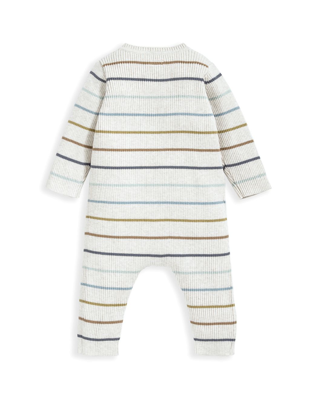 Pure Cotton Striped Romper (7lbs-12 Mths) 2 of 3