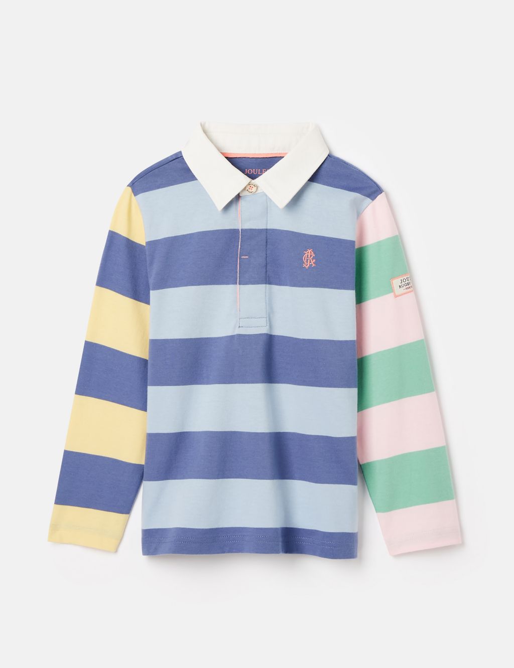 Pure Cotton Striped Rugby Shirt (2-12 Yrs) 3 of 5