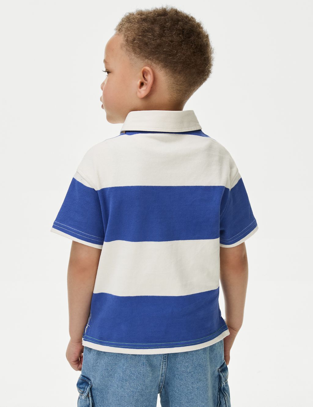 Pure Cotton Striped Rugby Shirt (2-8 Yrs) 5 of 6