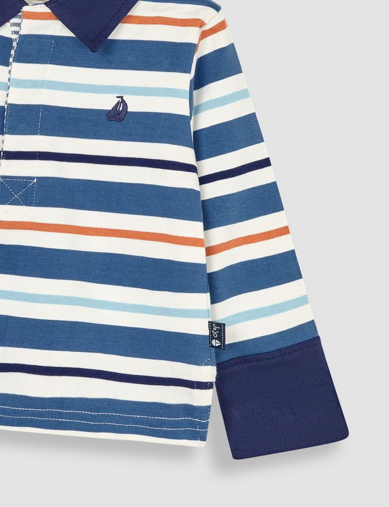 Pure Cotton Striped Rugby Shirt (6 Mths-5 Yrs) 3 of 3
