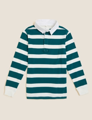Pure Cotton Striped Rugby Shirt Image 2 of 4