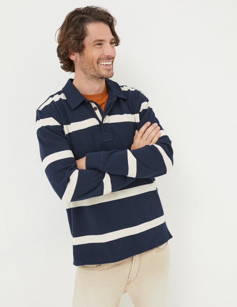Pure Cotton Striped Rugby Shirt FatFace M S