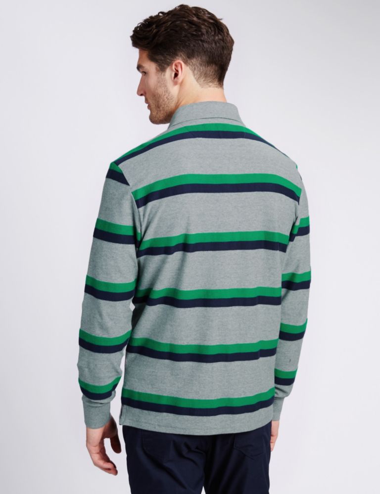 Pure Cotton Striped Rugby Top 3 of 5