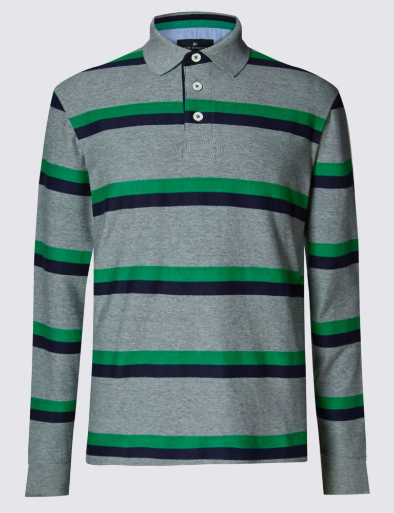 Pure Cotton Striped Rugby Top 2 of 5