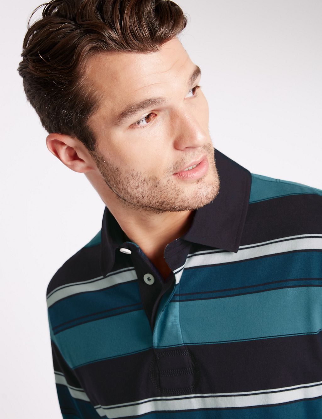 Pure Cotton Striped Rugby Top 4 of 4