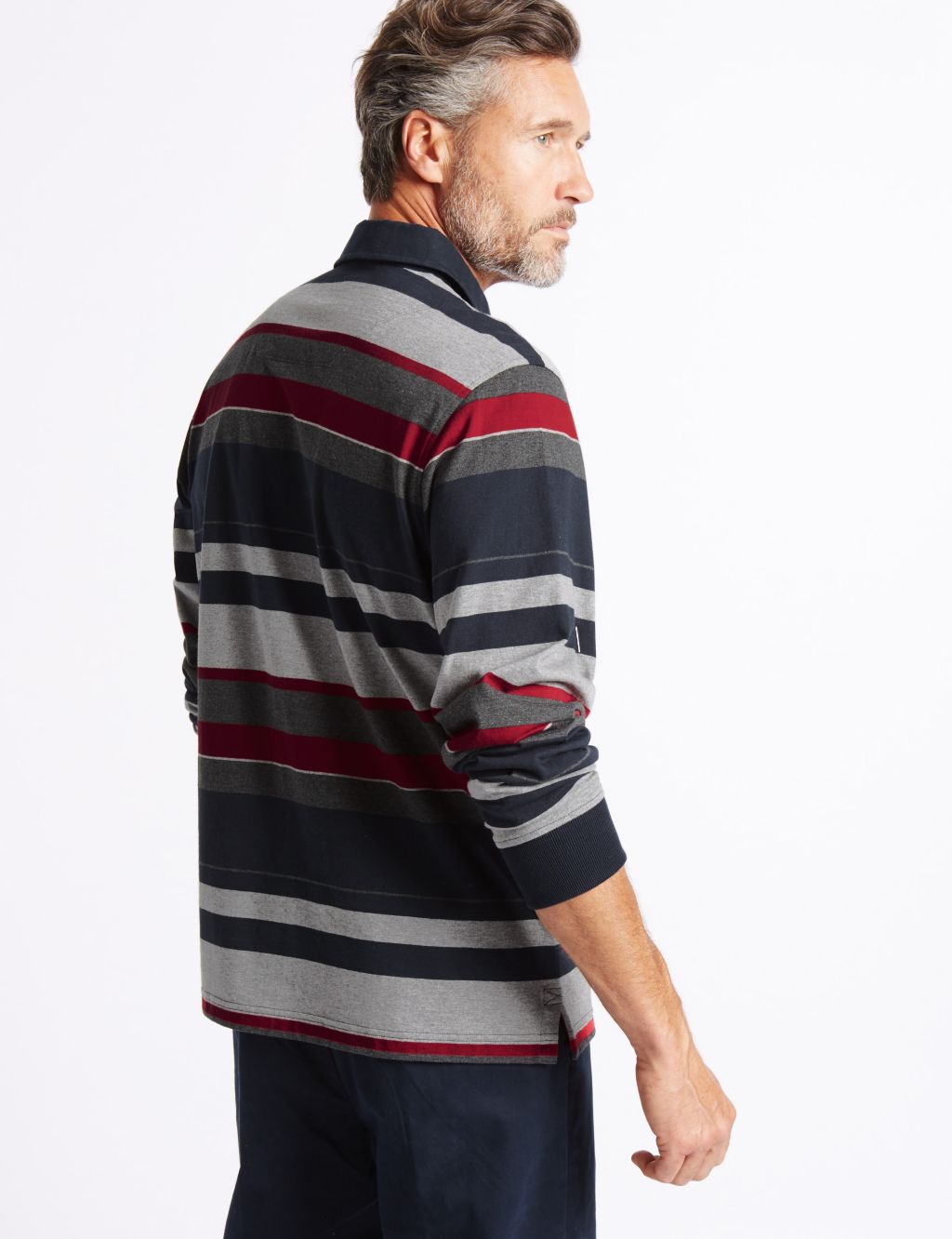 Pure Cotton Striped Rugby Top 2 of 3