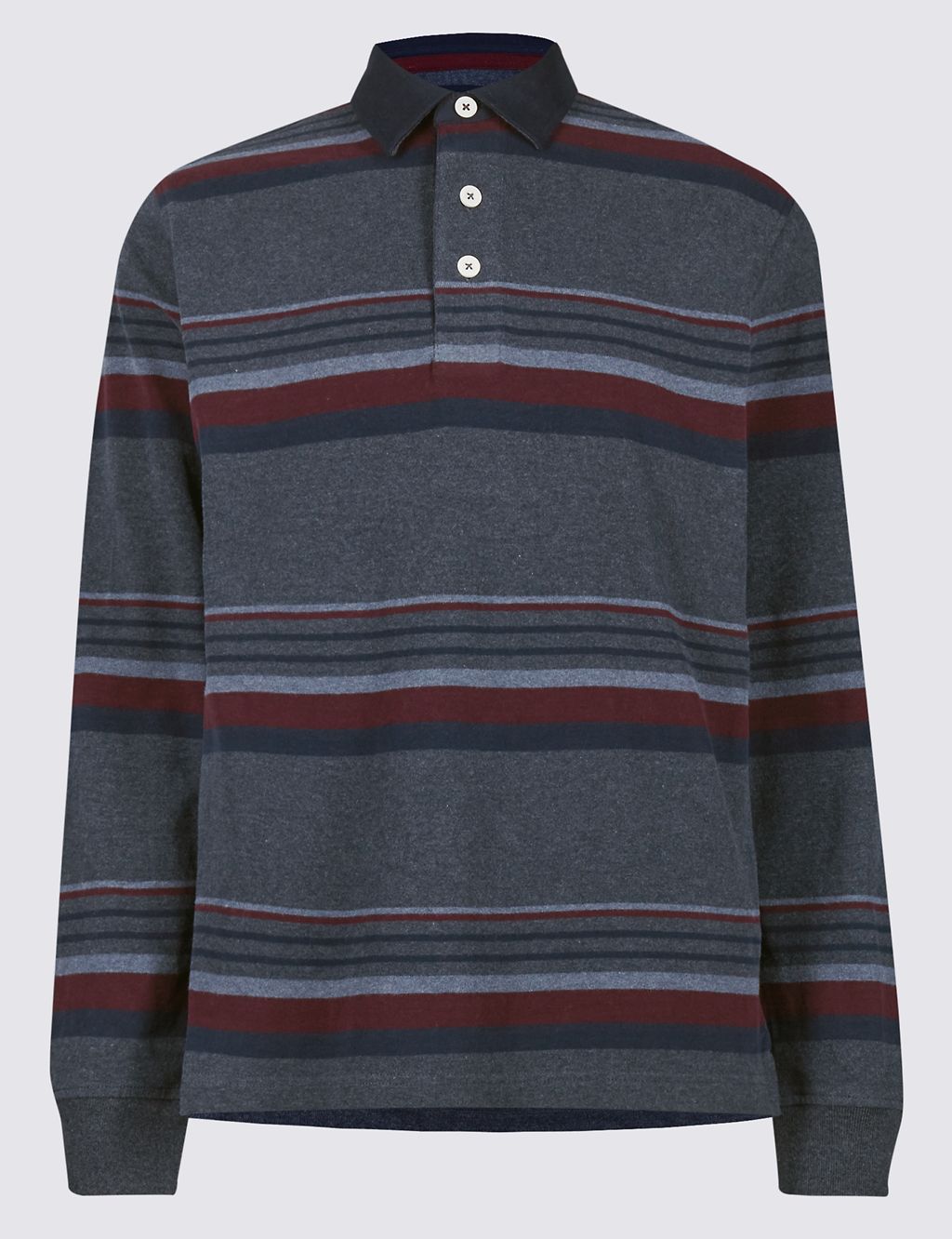 Pure Cotton Striped Rugby Top 1 of 3
