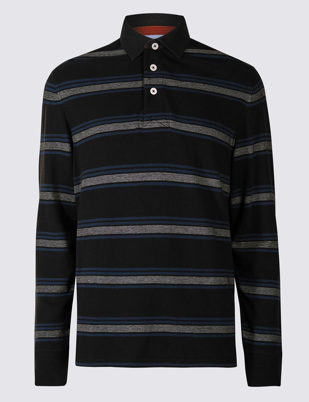 Pure Cotton Striped Rugby Top 1 of 4