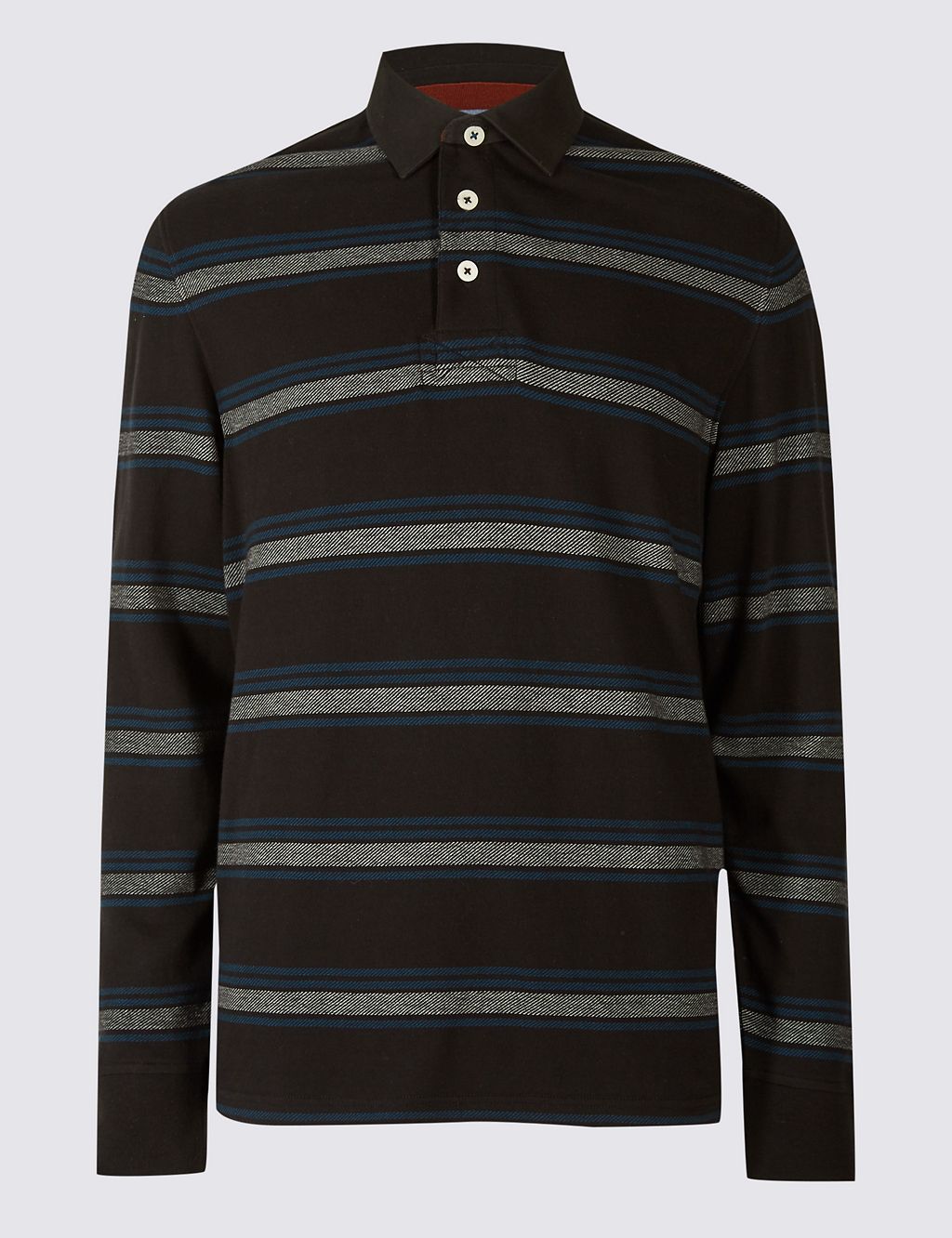 Pure Cotton Striped Rugby Top 1 of 2