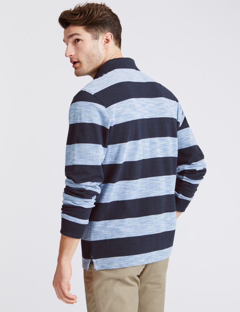 Pure Cotton Striped Rugby Top 3 of 4
