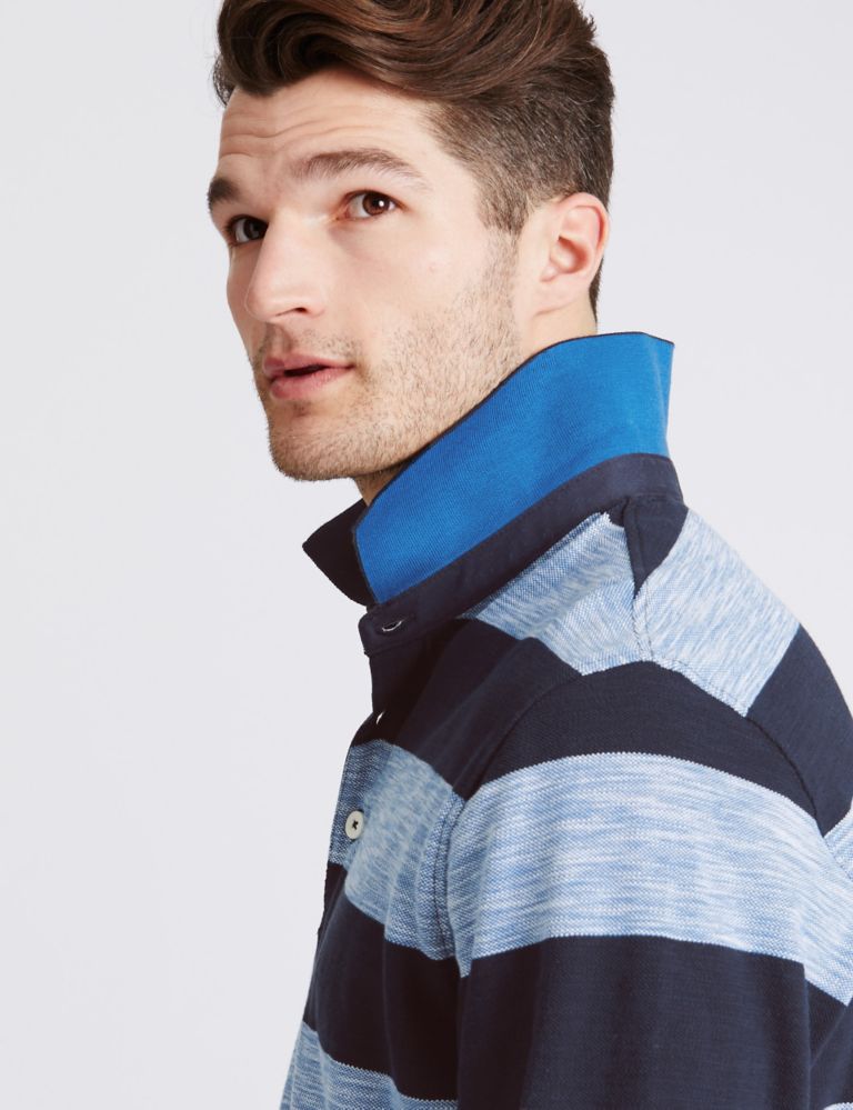 Pure Cotton Striped Rugby Top 4 of 4