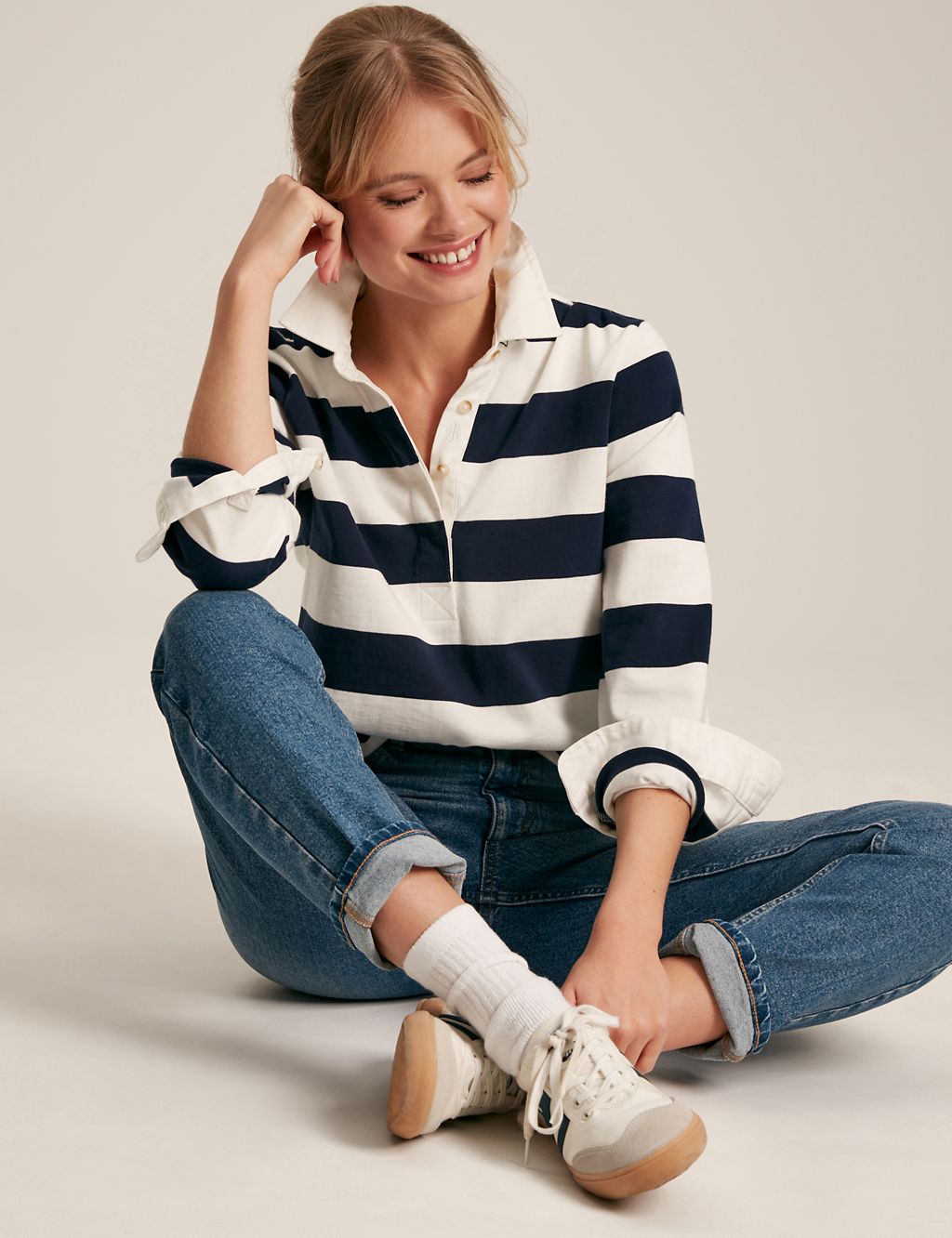 Pure Cotton Striped Rugby Top 5 of 7