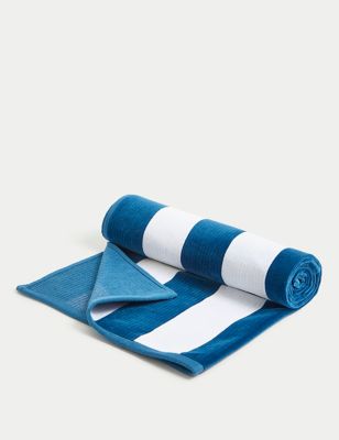 Pure Cotton Striped Sand Resistant Beach Towel Image 2 of 5