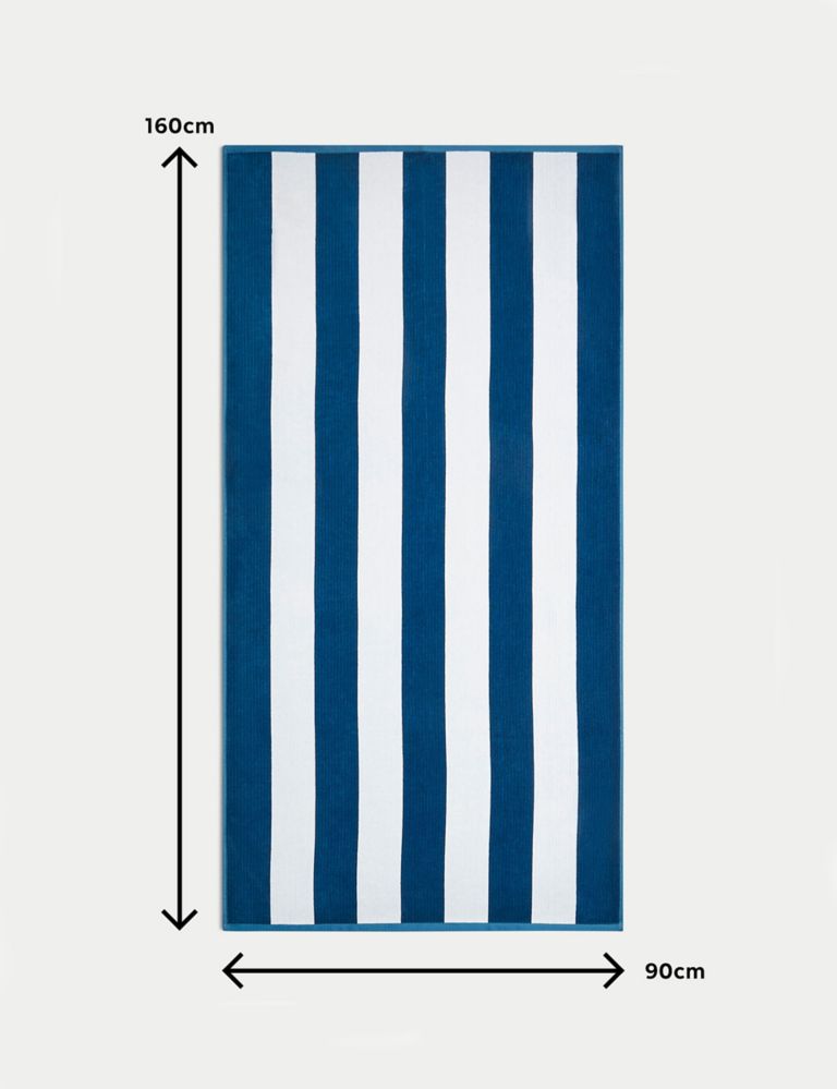 Pure Cotton Striped Sand Resistant Beach Towel 5 of 5