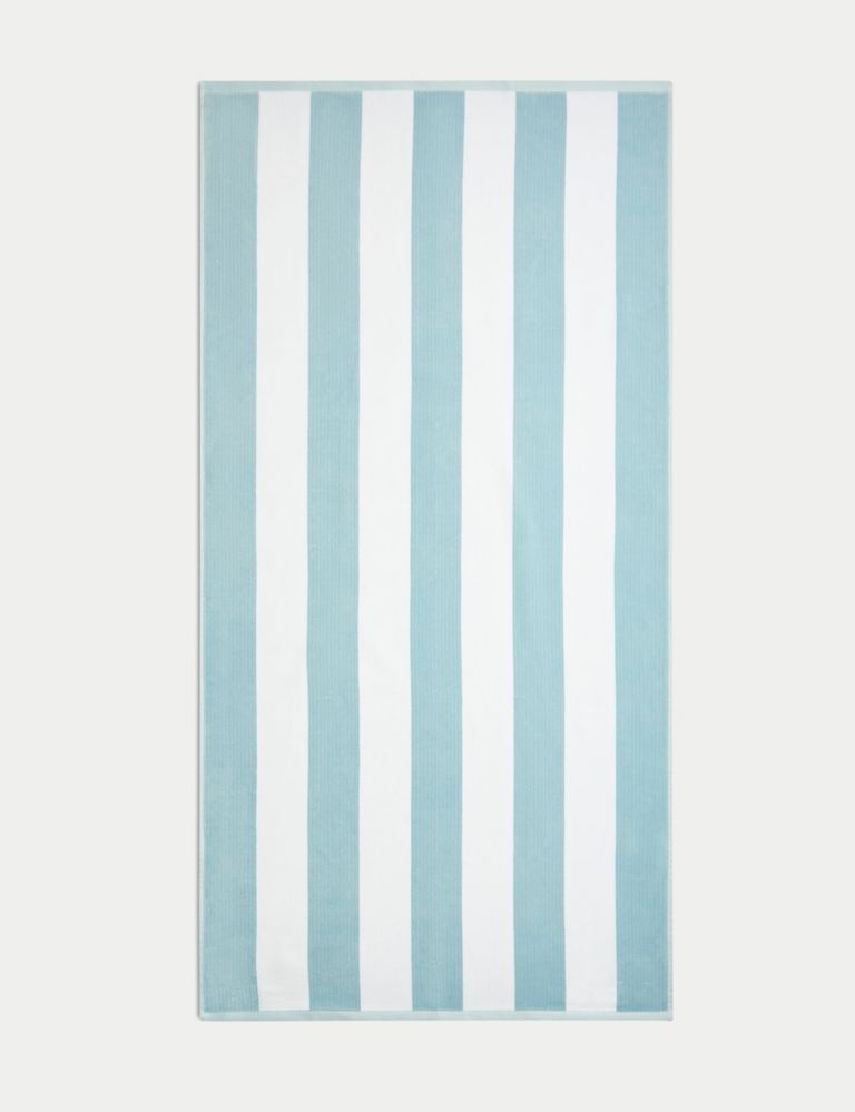 Pure Cotton Striped Sand Resistant Beach Towel 1 of 5