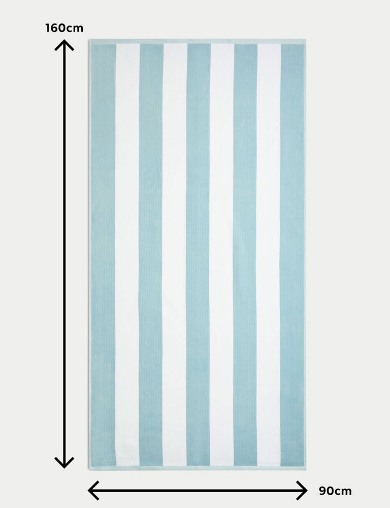 Pure Cotton Striped Sand Resistant Beach Towel 5 of 5
