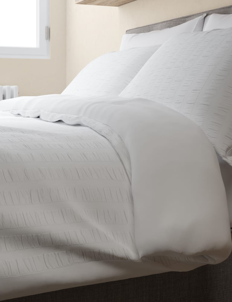 Pure Cotton Striped Seersucker Bedding Set 3 of 4