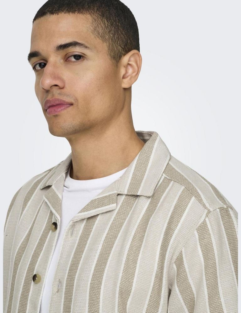 Pure Cotton Striped Seersucker Shirt 5 of 6
