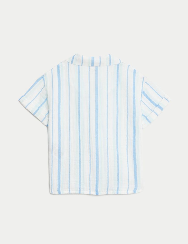 Pure Cotton Striped Shirt (0-3Yrs) 3 of 5