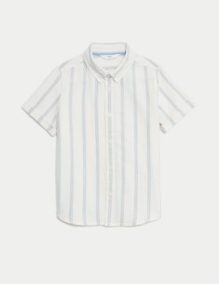 Pure Cotton Striped Shirt (2-8 Yrs) Image 2 of 5