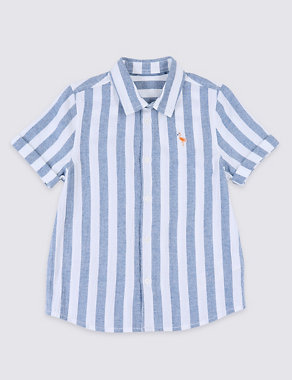 Pure Cotton Striped Shirt (3 Months - 7 Years) Image 2 of 4