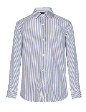 Pure Cotton Striped Shirt (5-14 Years) Image 2 of 4