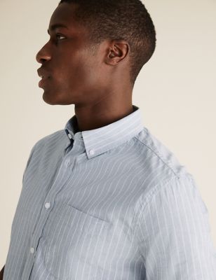 Pure Cotton Striped Shirt, M&S Collection