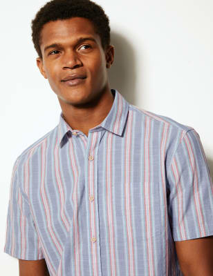 Pure Cotton Striped Shirt, M&S Collection