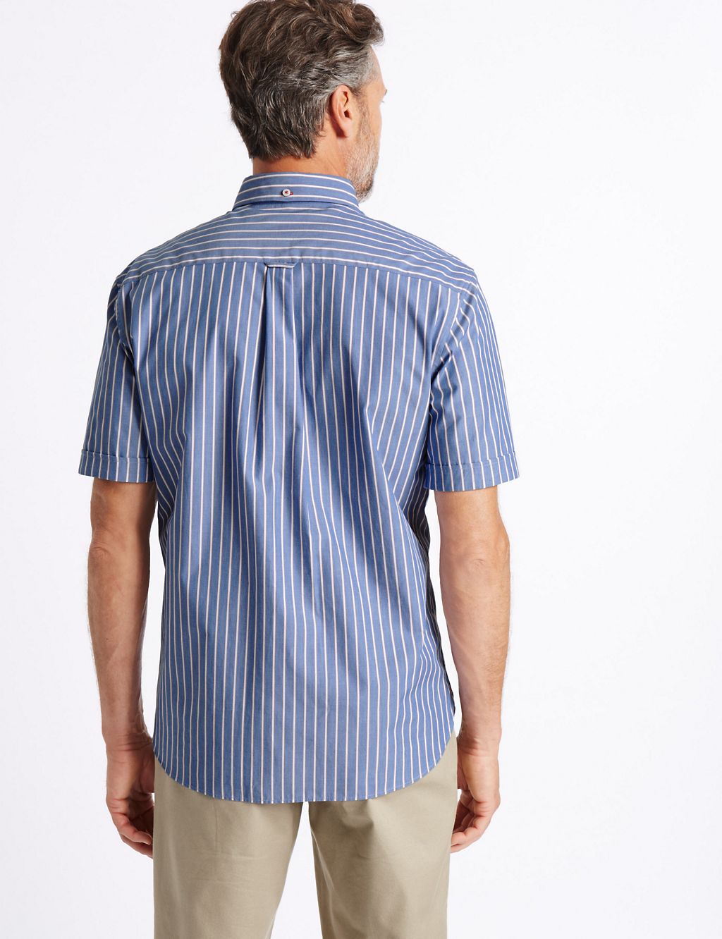 Pure Cotton Striped Shirt with Pocket 2 of 3