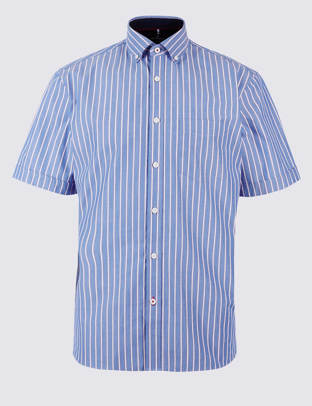 Pure Cotton Striped Shirt with Pocket 1 of 3