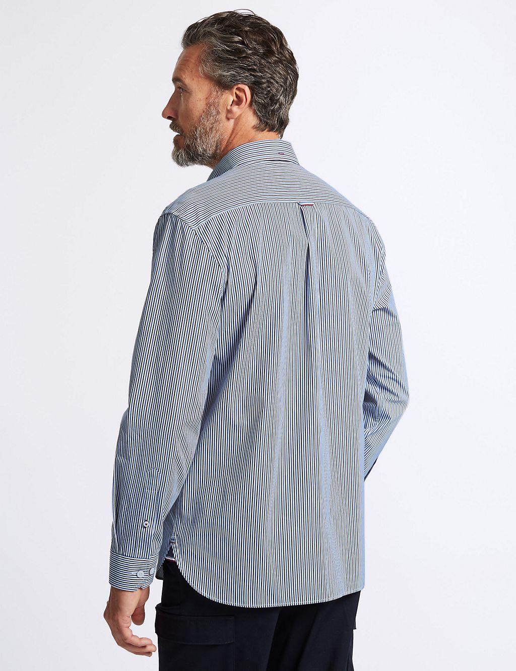 Pure Cotton Striped Shirt with Pocket 4 of 6