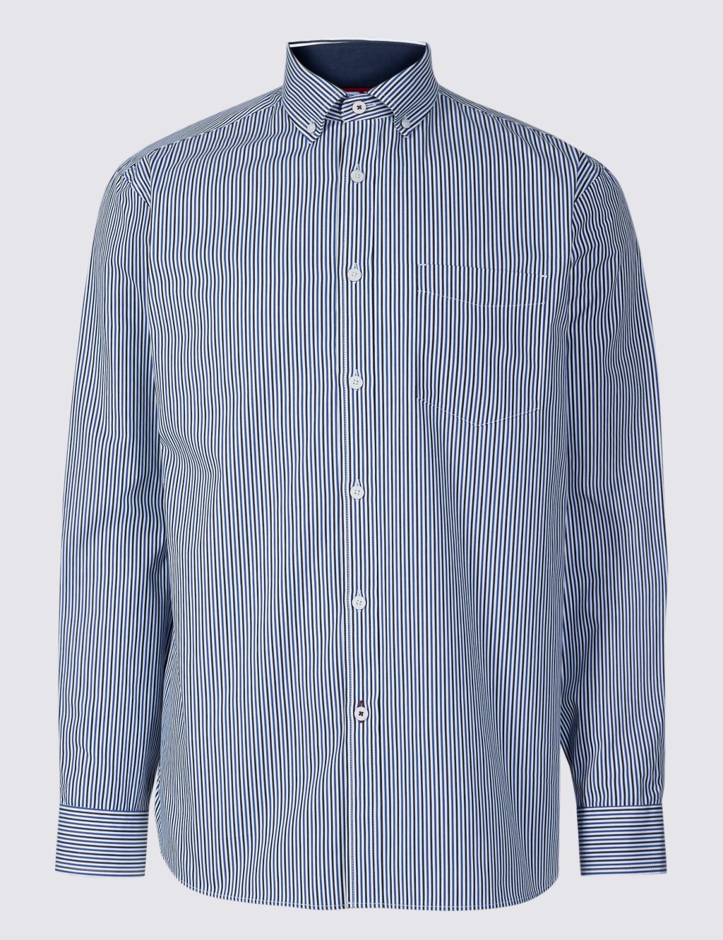 Pure Cotton Striped Shirt with Pocket 1 of 6