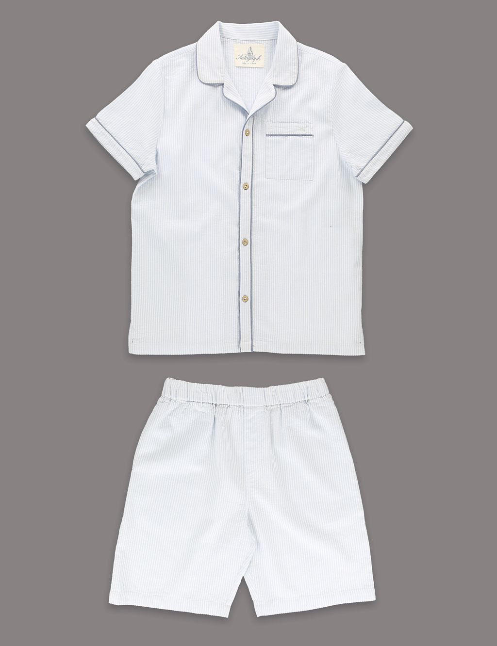 Pure Cotton Striped Short Pyjamas (1-16 Years) 1 of 4