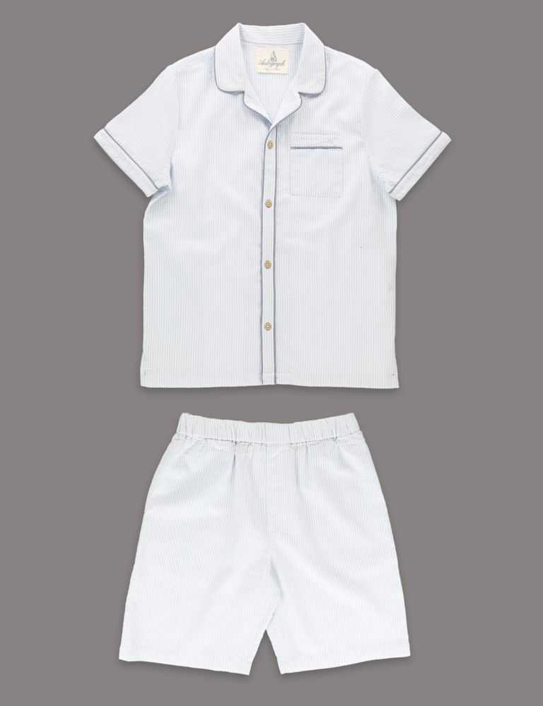 Pure Cotton Striped Short Pyjamas (1-16 Years) 2 of 4