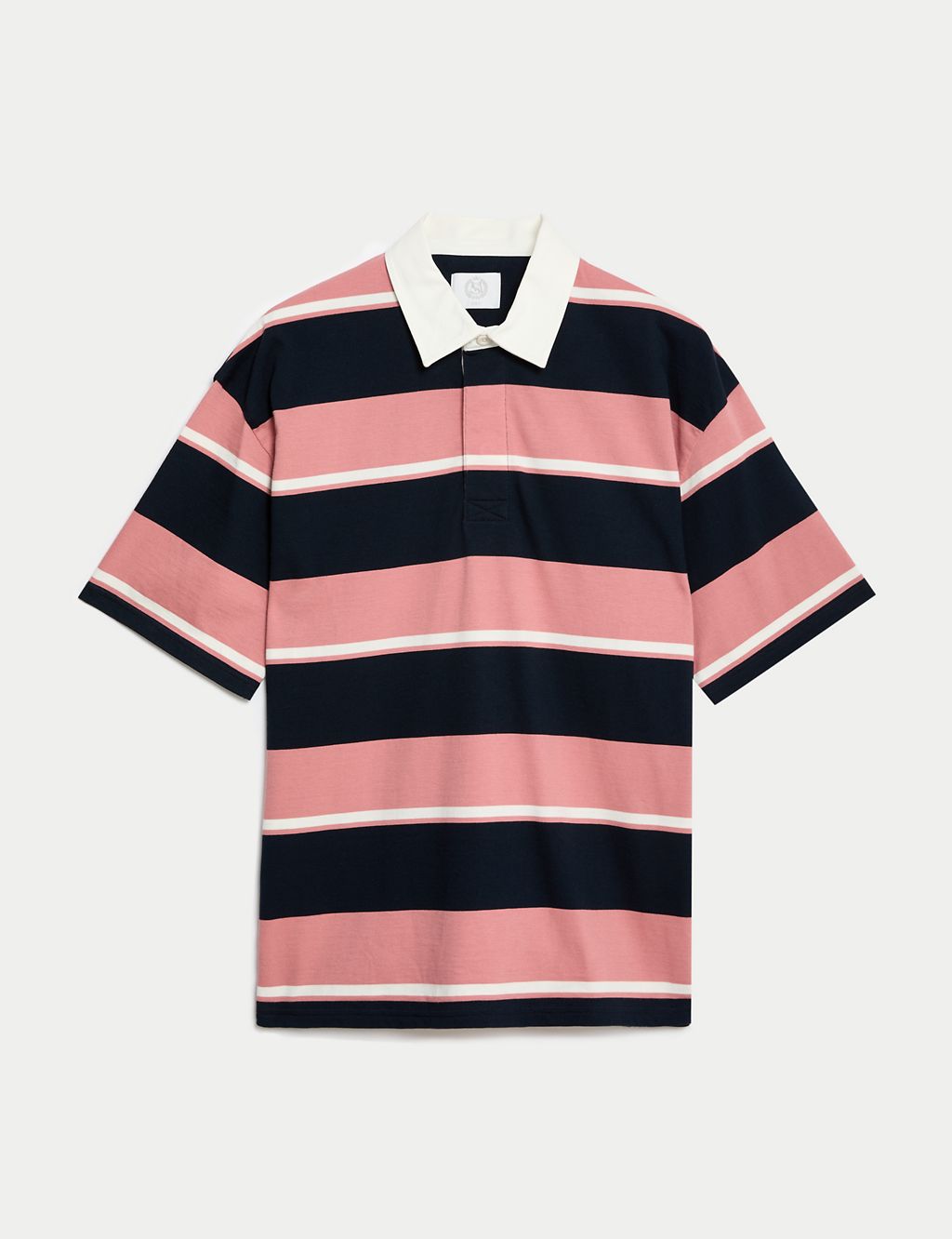 Pure Cotton Striped Short Sleeve Rugby Shirt 1 of 5