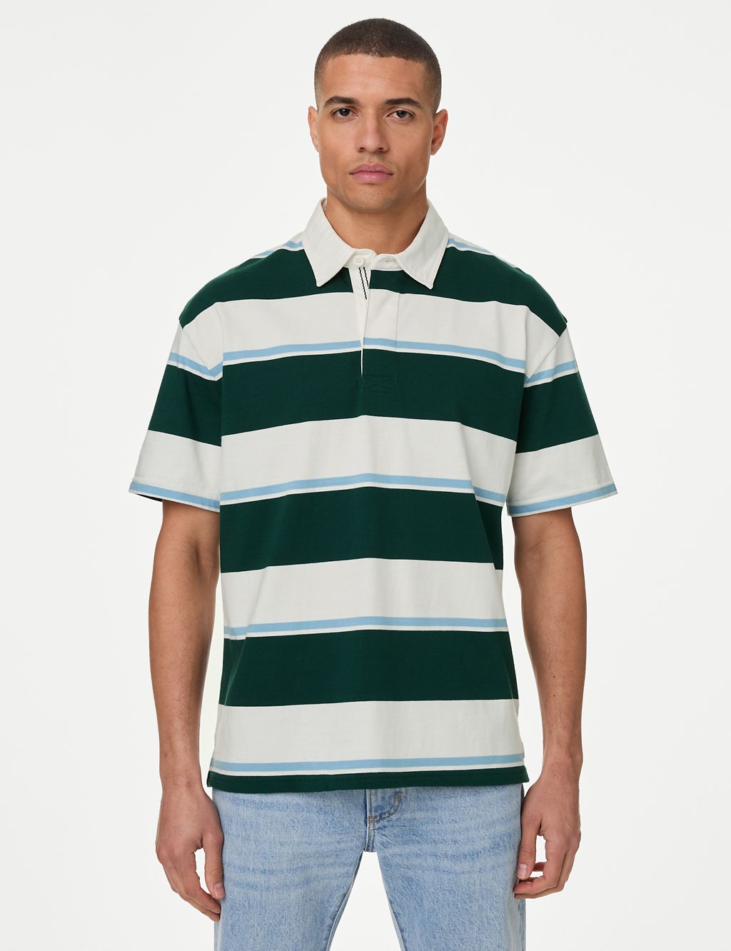 Pure Cotton Striped Short Sleeve Rugby Shirt 5 of 6