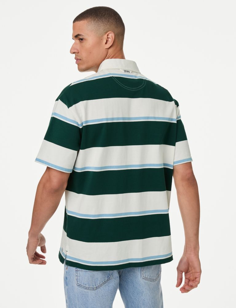 Pure Cotton Striped Short Sleeve Rugby Shirt 6 of 6