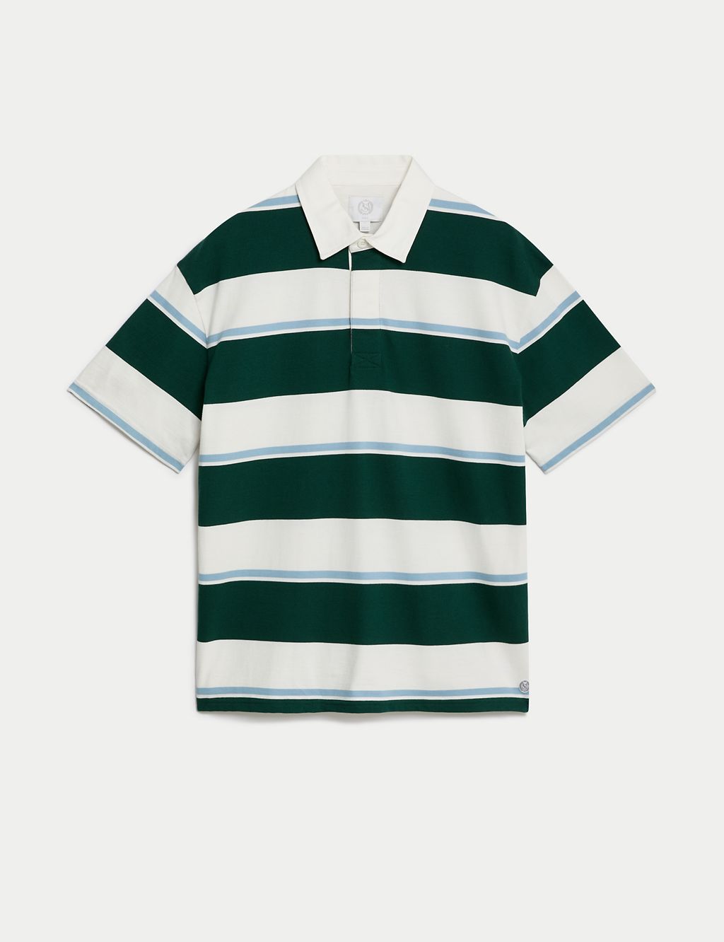 Pure Cotton Striped Short Sleeve Rugby Shirt 1 of 6