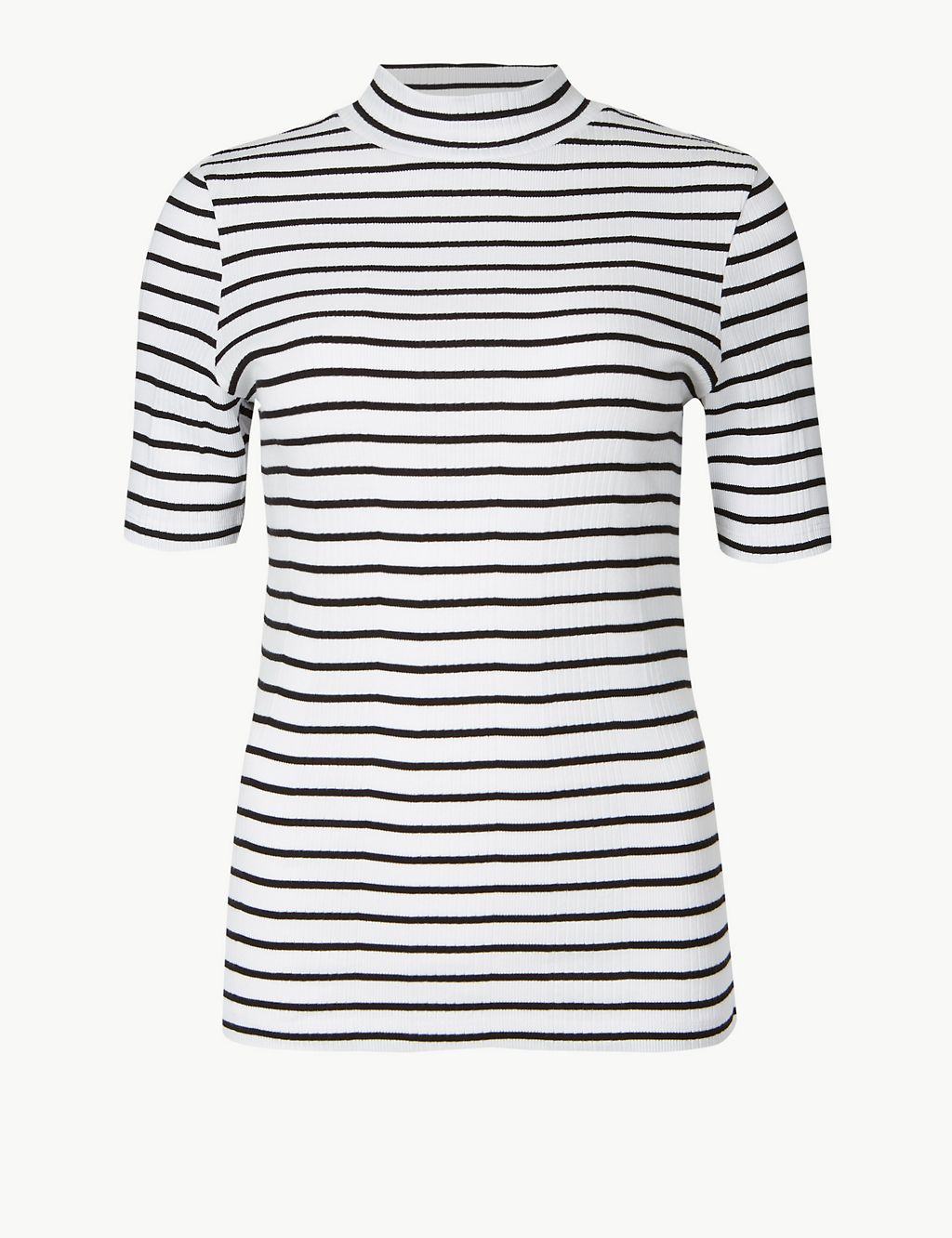 Pure Cotton Striped Short Sleeve T-Shirt 1 of 4