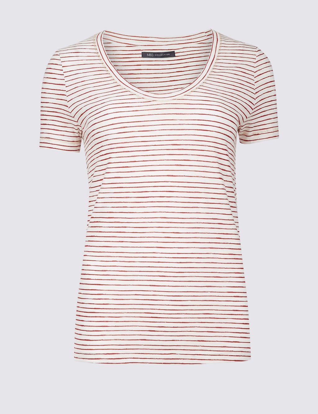 Pure Cotton Striped Short Sleeve T-Shirt 1 of 5