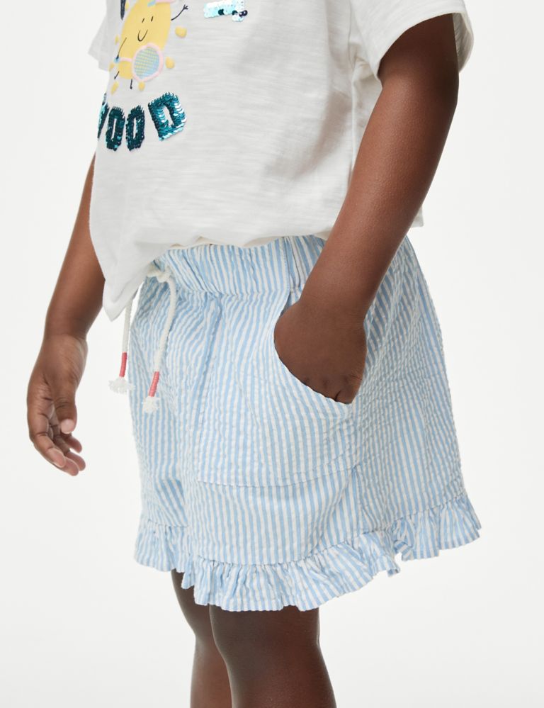 Pure Cotton Striped Shorts (2-8 Yrs) 3 of 5