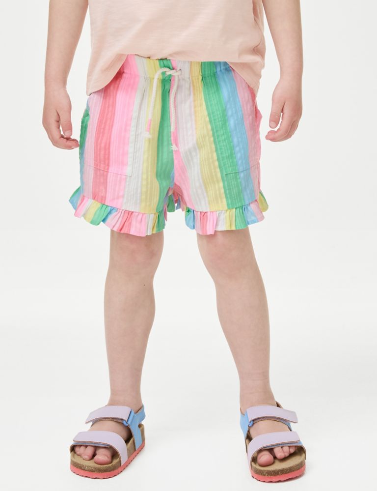 Pure Cotton Striped Shorts (2-8 Yrs) 4 of 5