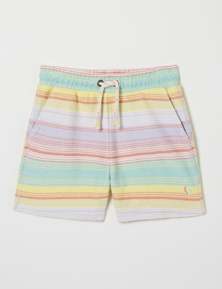 Pure Cotton Striped Shorts (3-13 Yrs) 2 of 4