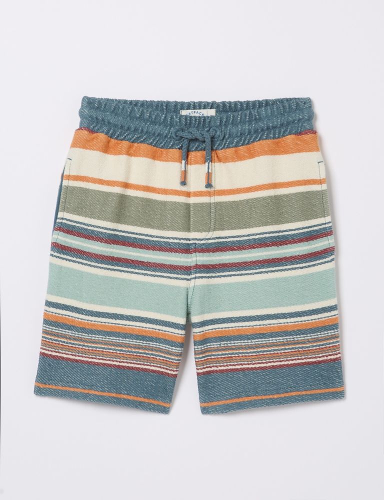 Pure Cotton Striped Shorts (3-13 Yrs) 2 of 5