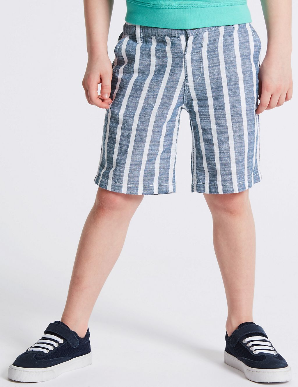 Pure Cotton Striped Shorts (3 Months - 7 Years) 2 of 4