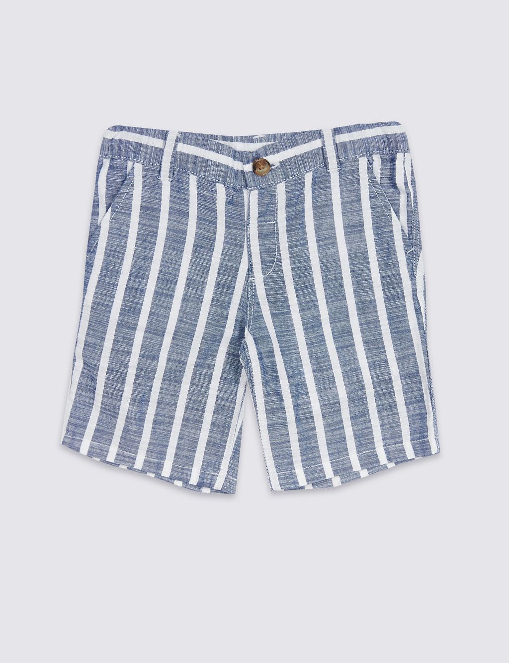 Pure Cotton Striped Shorts (3 Months - 7 Years) 1 of 4