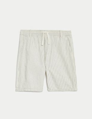 Pure Cotton Striped Shorts (6-16 Yrs) Image 2 of 6