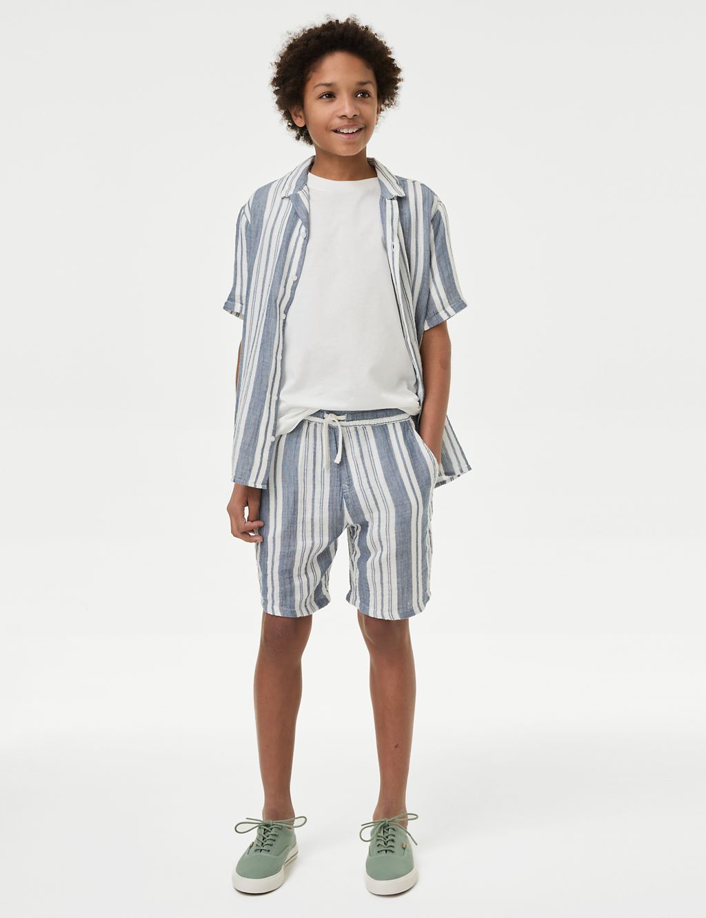 Pure Cotton Striped Shorts (6-16 Yrs) 3 of 5